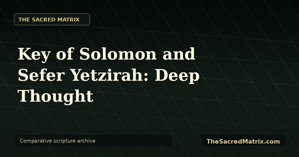 Key of Solomon and Sefer Yetzirah: Deep Thought share image with The Sacred Matrix watermark.
