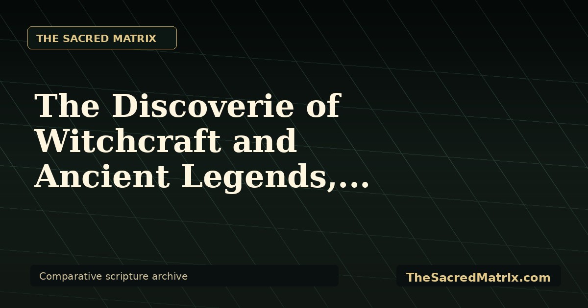 The Discoverie of Witchcraft and Ancient Legends, Mystic Charms, and... share image with The Sacred Matrix watermark.
