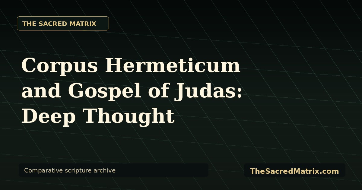 Corpus Hermeticum and Gospel of Judas: Deep Thought share image with The Sacred Matrix watermark.