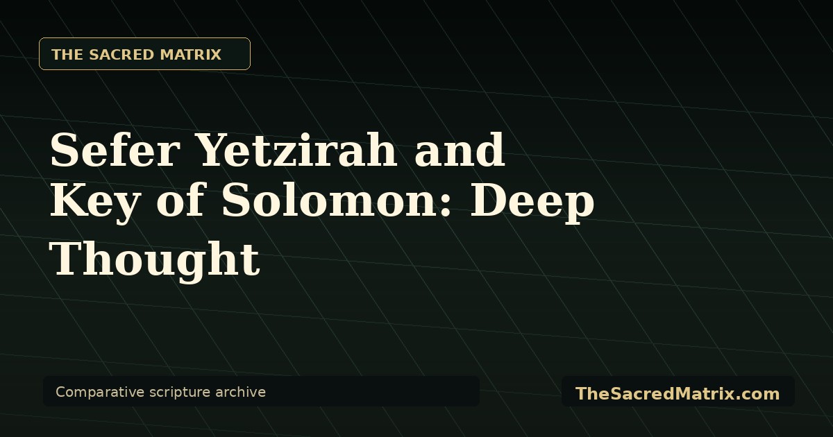 Sefer Yetzirah and Key of Solomon: Deep Thought share image with The Sacred Matrix watermark.