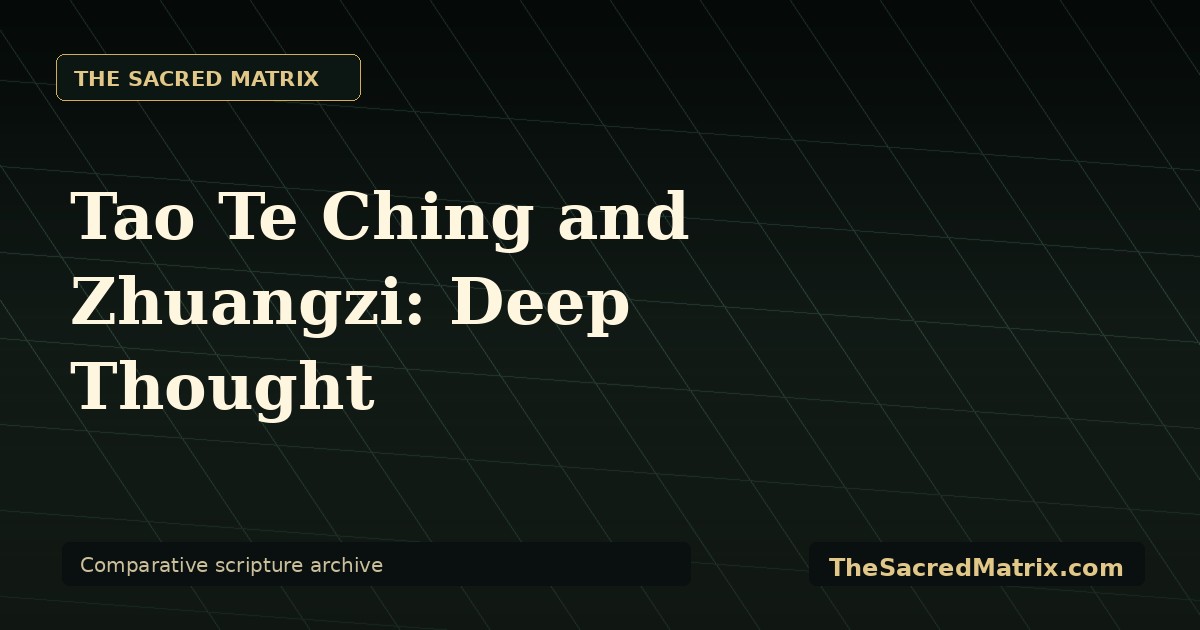 Tao Te Ching and Zhuangzi: Deep Thought share image with The Sacred Matrix watermark.