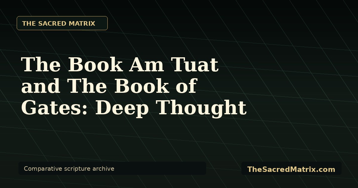 The Book Am-Tuat and The Book of Gates: Deep Thought share image with The Sacred Matrix watermark.