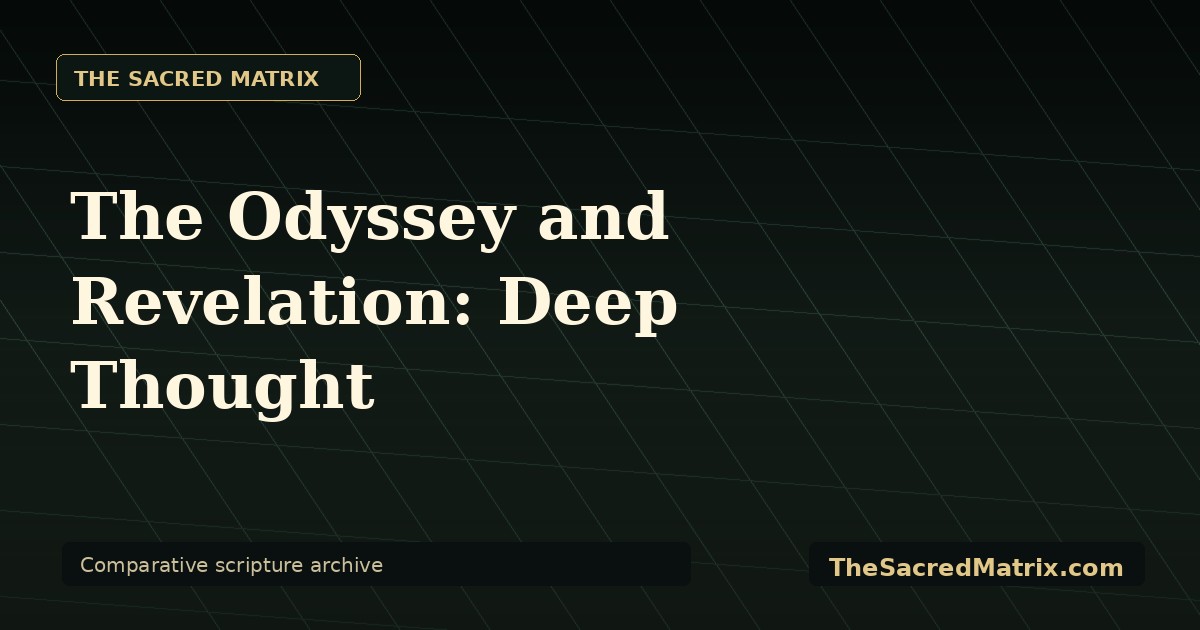 The Odyssey and Revelation: Deep Thought share image with The Sacred Matrix watermark.