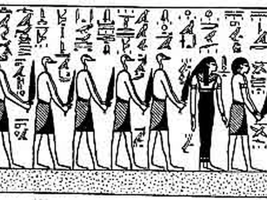 Book Am-Tuat source plate 05600 with Egyptian underworld imagery and hieroglyphic text.